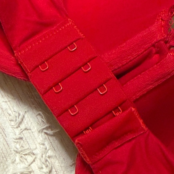 Victoria's Secret Scarlet Lace Trim Bra 32DDD or 34DD - Picture 8 of 10